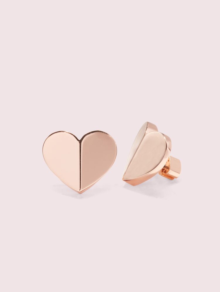 Kate spade gold heart on sale earrings