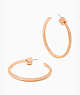 Kate Spade,raise the bar pave hoops,earrings,Clear/Rose Gold