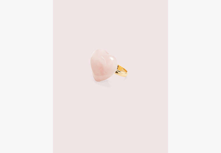Kate Spade,open heart stone cocktail ring,Pink