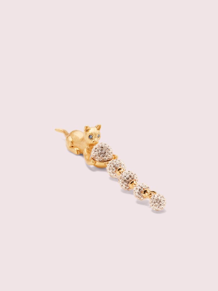 Kate Spade,House Cat Pavé Linear Earrings,