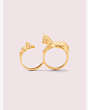 Kate Spade,house cat cat & mouse ring,Gold