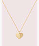 Kate Spade,heritage spade heart mini pendant,necklaces,Gold