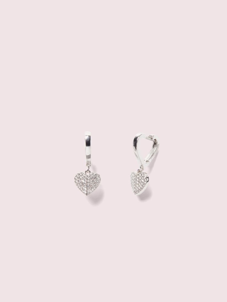 Kate Spade,Heart To Heart Pavé Mini Hoops,