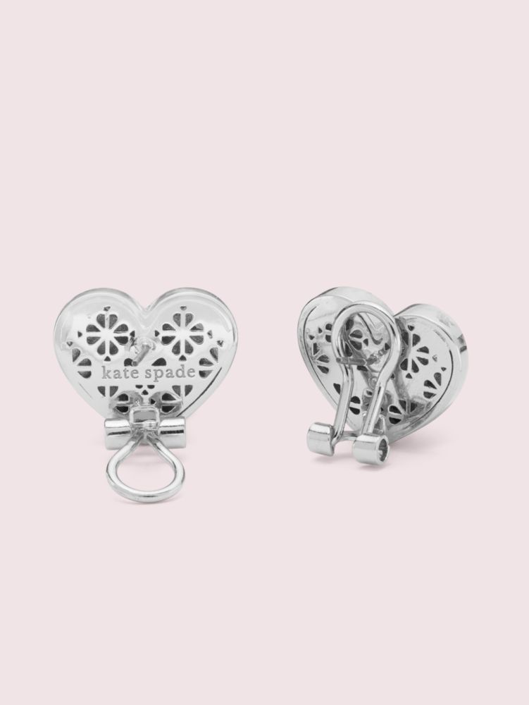 Kate spade best sale glitter heart earrings