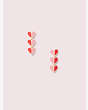 Kate Spade,enamel heart linear earrings,Pink Multi
