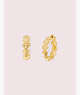 Kate Spade,heritage spade metal heart mini hoops,earrings,Gold
