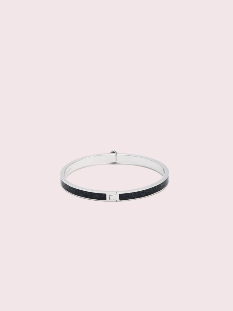 Kate Spade,Glitter Thin Enamel Spade Bangle,