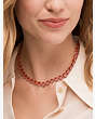 Kate Spade,heritage spade enamel heart necklace,Pink Multi