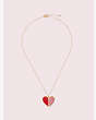 Kate Spade,heritage spade enamel heart pendant,Pink Multi