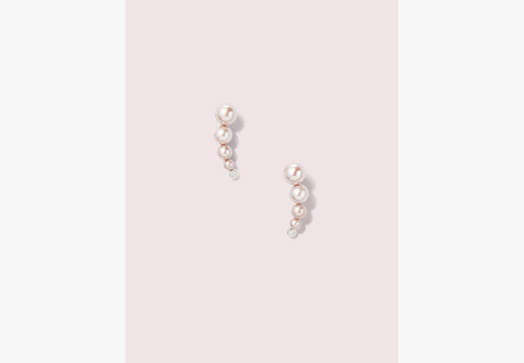 Kate Spade,modern pearls ear crawlers,Lilac