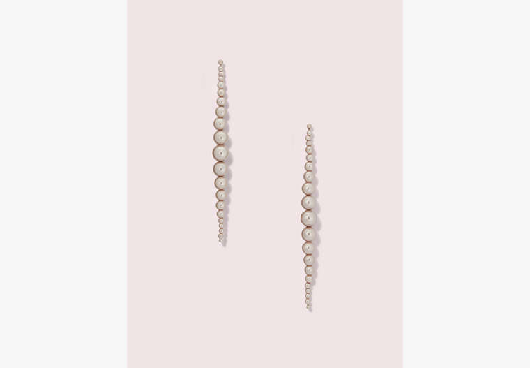 Kate Spade,modern pearls linear earrings,