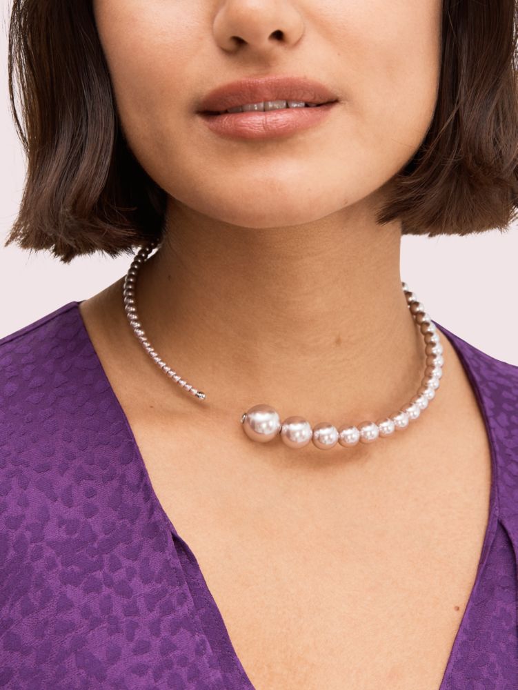 Modern Pearls Collar Necklace, , Product