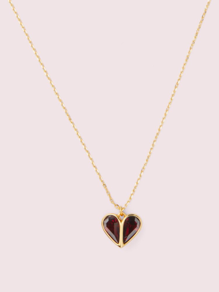 Kate Spade,rock solid stone heart mini pendant,