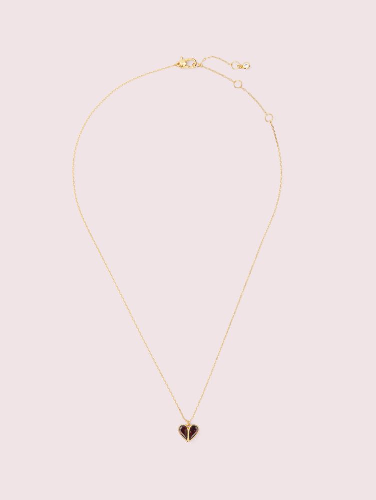 Kate Spade,Rock Solid Stone Heart Mini Pendant,