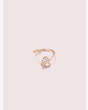 Kate Spade,rock solid stone heart twist ring,Clear/Rose Gold