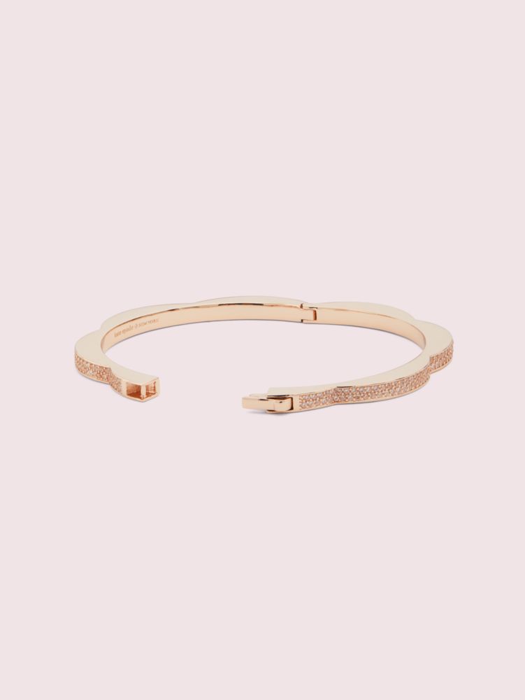 Sliced Scallops Pavé Hinged Bangle, , Product