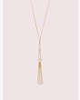Kate Spade,stargaze statement y-necklace,Clear/Gold
