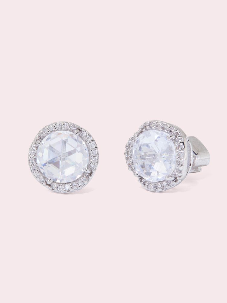 Kate Spade,That Sparkle Pavé Round Large Studs,Studs,Crystal,Cubic Zirconia,Gem Embellishment,Pave Embellishment,Rose Gold...,