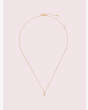 Kate Spade,truly yours b mini pendant,Clear/Gold