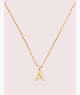 Kate Spade,truly yours a mini pendant,Clear/Gold