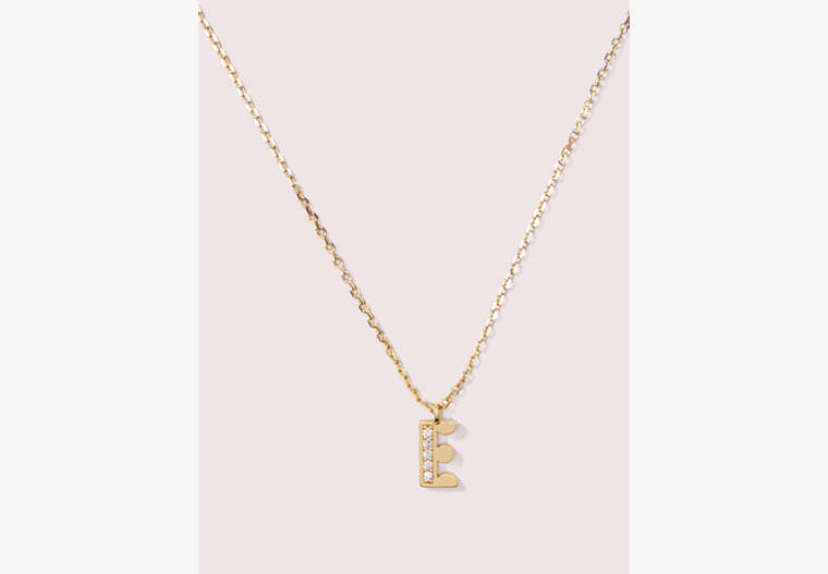 Kate Spade,truly yours e mini pendant,Clear/Gold