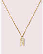 Kate Spade,truly yours n mini pendant,Clear/Gold