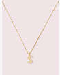 Kate Spade,truly yours s mini pendant,Clear/Gold