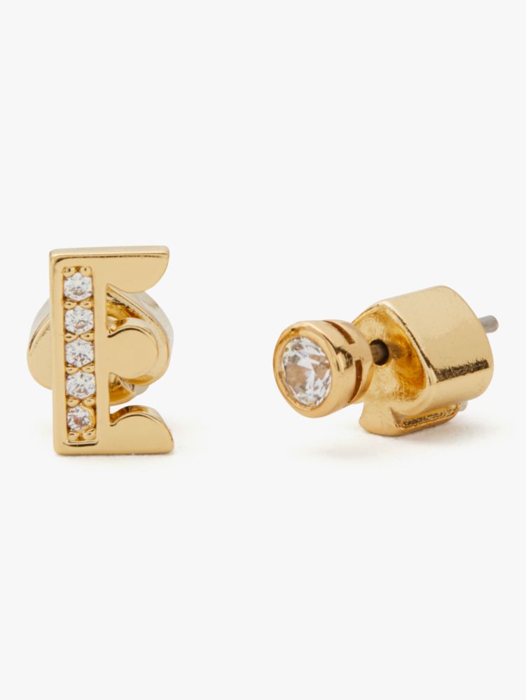 Truly Yours E Initial Studs, , Product