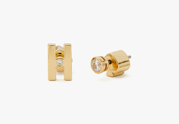 Truly Yours H Initial Studs, , Product