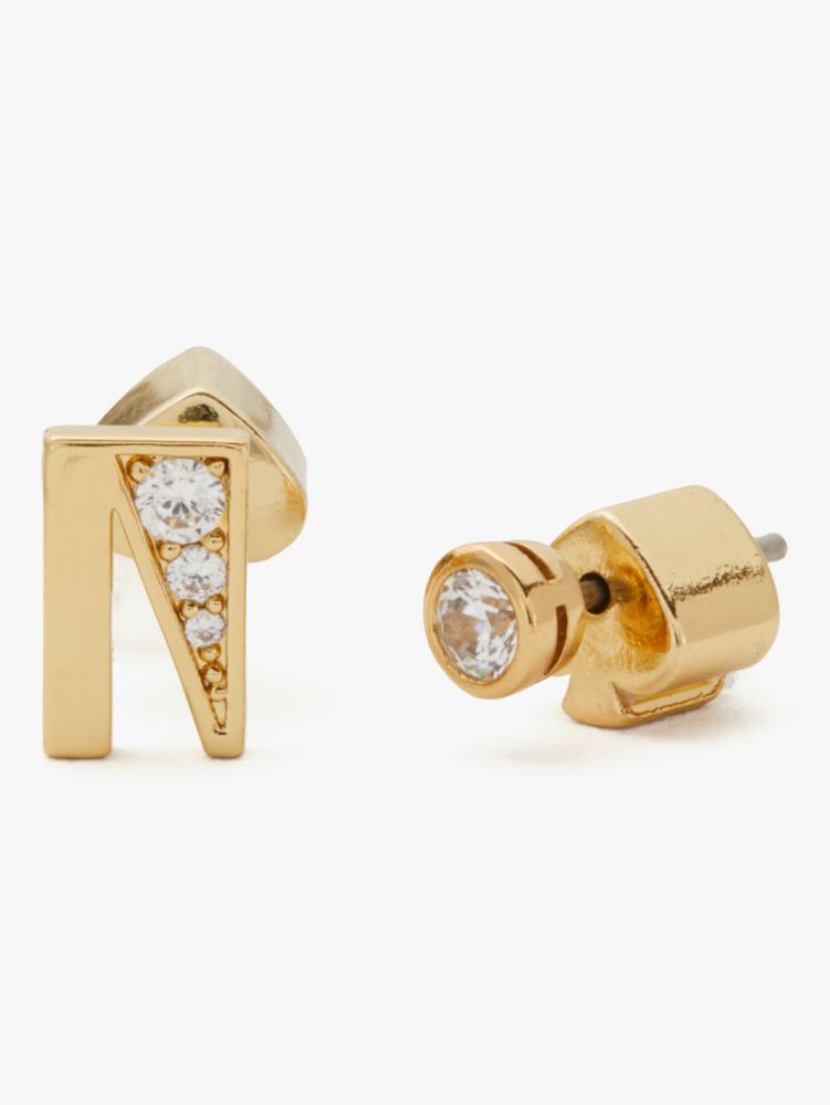 Kate Spade,Truly Yours N Initial Studs,