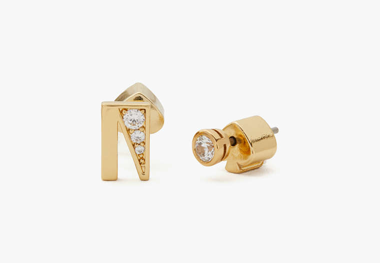 Truly Yours N Initial Studs, , Product
