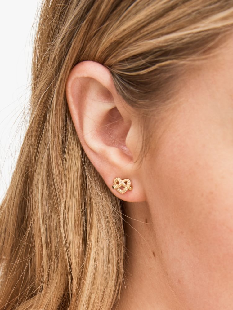 Kate spade gold hot sale knot earrings