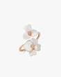 Kate Spade,precious pansy wrap ring,rings,Cream Multi/Rose Gold