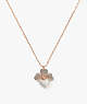 Kate Spade,precious pansy mini pendant,necklaces,Cream Multi/Rose Gold