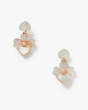 Kate Spade,precious pansy drop earrings,earrings,Cream Multi/Rose Gold