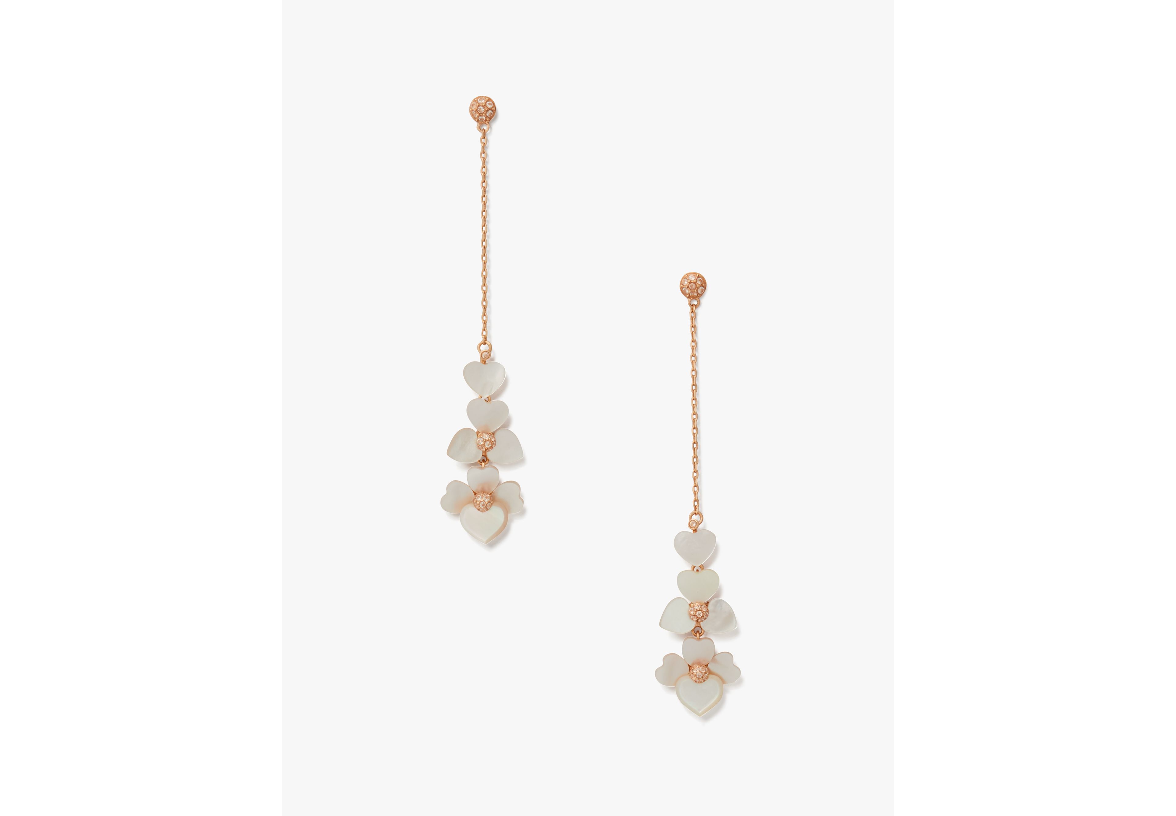 Precious Pansy Linear Earrings