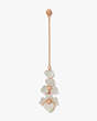 Kate Spade,precious pansy linear earrings,earrings,Cream Multi/Rose Gold
