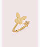 Kate Spade,in a flutter wrap ring,rings,Clear/Gold