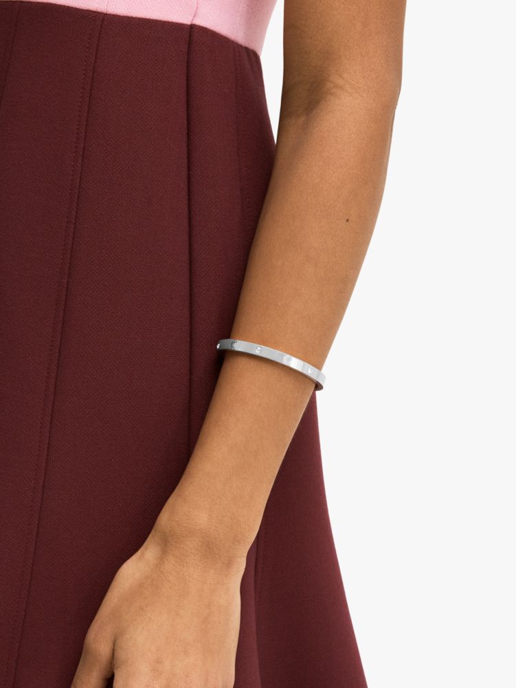 Kate Spade,infinite spade engraved spade bangle,bracelets,Silver