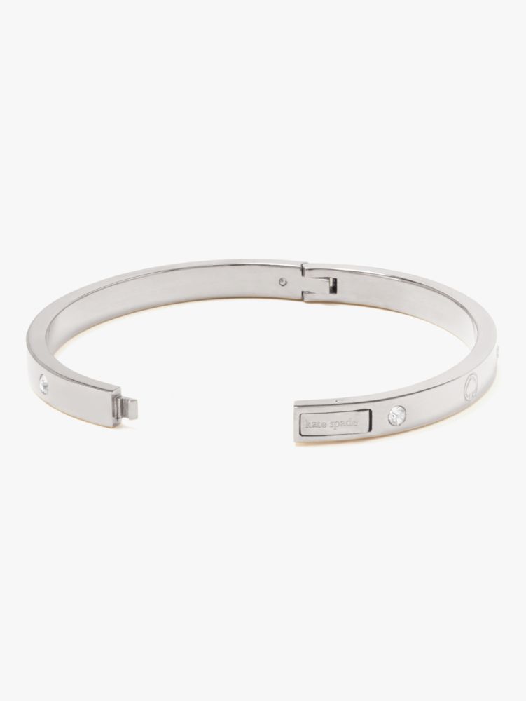 Kate Spade,infinite spade engraved spade bangle,bracelets,Silver