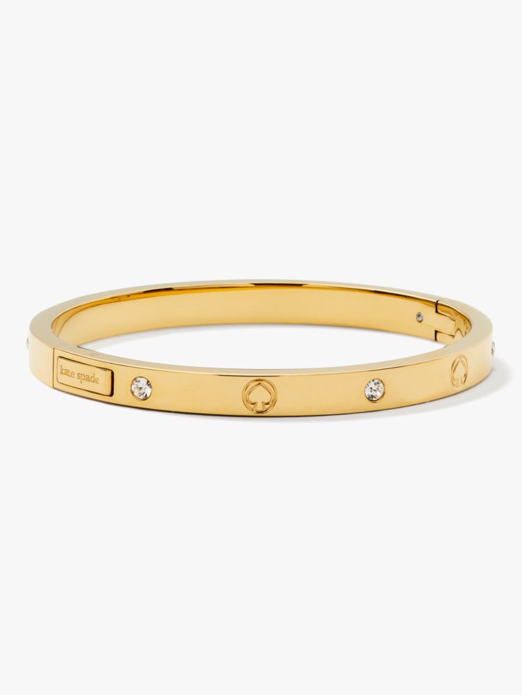 Kate Spade,infinite spade engraved spade bangle,bracelets,Gold