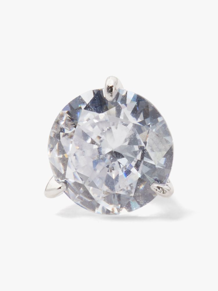 Kate Spade,Brilliant Statements Tri-prong Studs,Studs,Cubic Zirconia,Metal Material,Gem Embellishment,Silver Plated,Titani...,