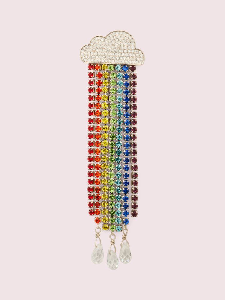 Kate Spade,into the sky rainbow fringe linear earrings,earrings,Multi