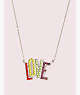 Kate Spade,into the sky love mini pendant,necklaces,Multi