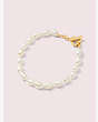 Kate Spade,pearl drops small pearl bracelet,bracelets,Cream
