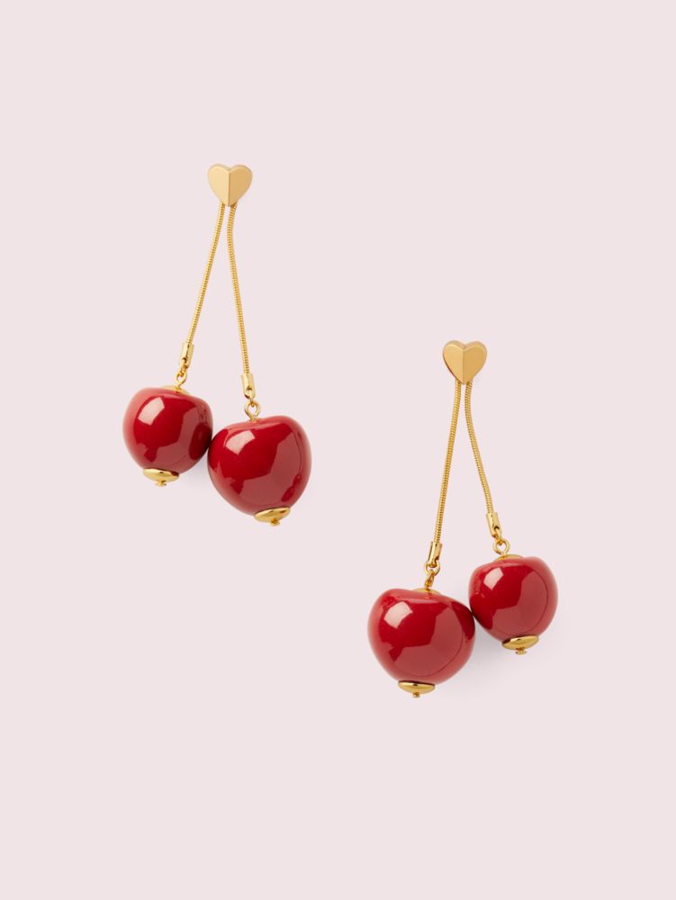 Tutti Fruity Cherry Linear Earrings | Kate Spade New York