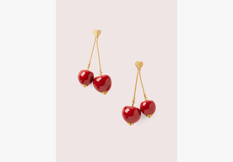 Kate Spade,tutti fruity cherry linear earrings,earrings,