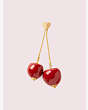 Kate Spade,tutti fruity cherry linear earrings,earrings,Engine Red