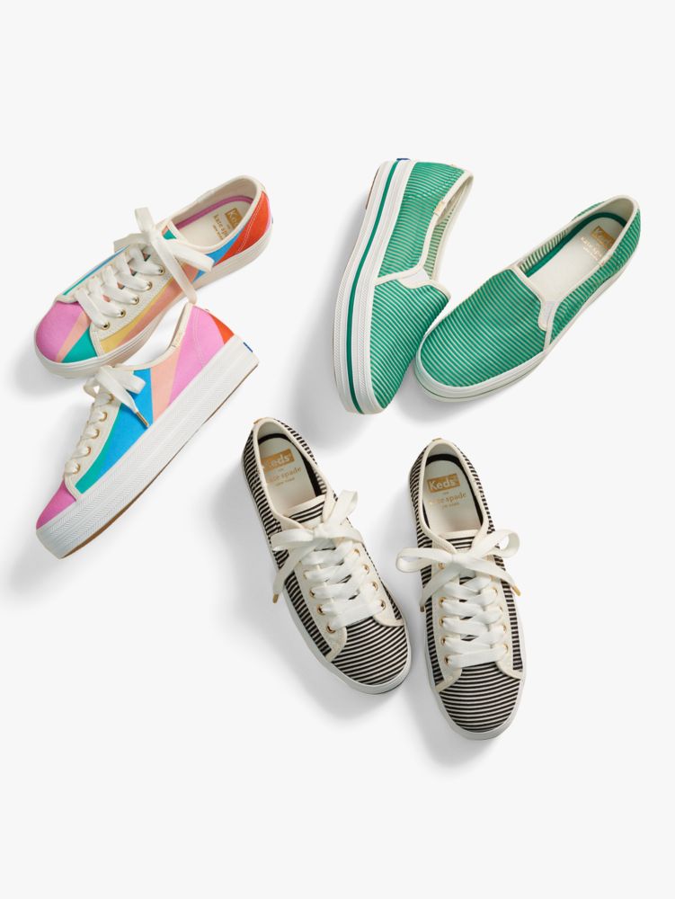 Keds X Kate Spade New York Triple Kick Multi Striped Canvas