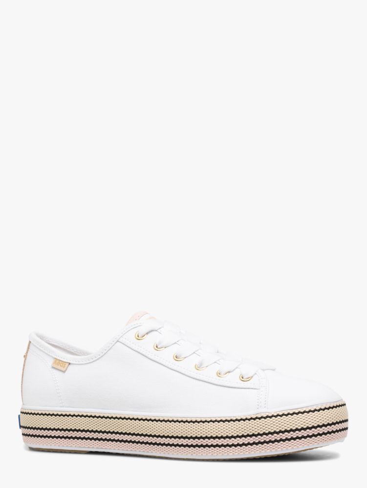 Kate Spade,keds x kate spade new york triple kick woven-stripe foxing sneakers,sneakers,